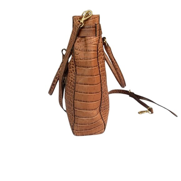 Michael Kors Hamilton Convertible Satchel/Tote Embossed Leather Womens Handbag - Picture 5 of 16